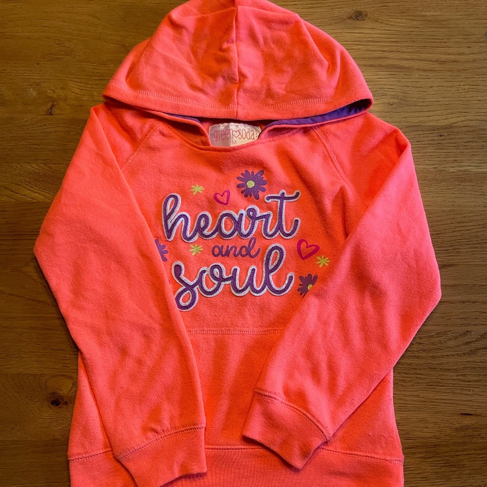 Girls Green Soda Hoodie Size M